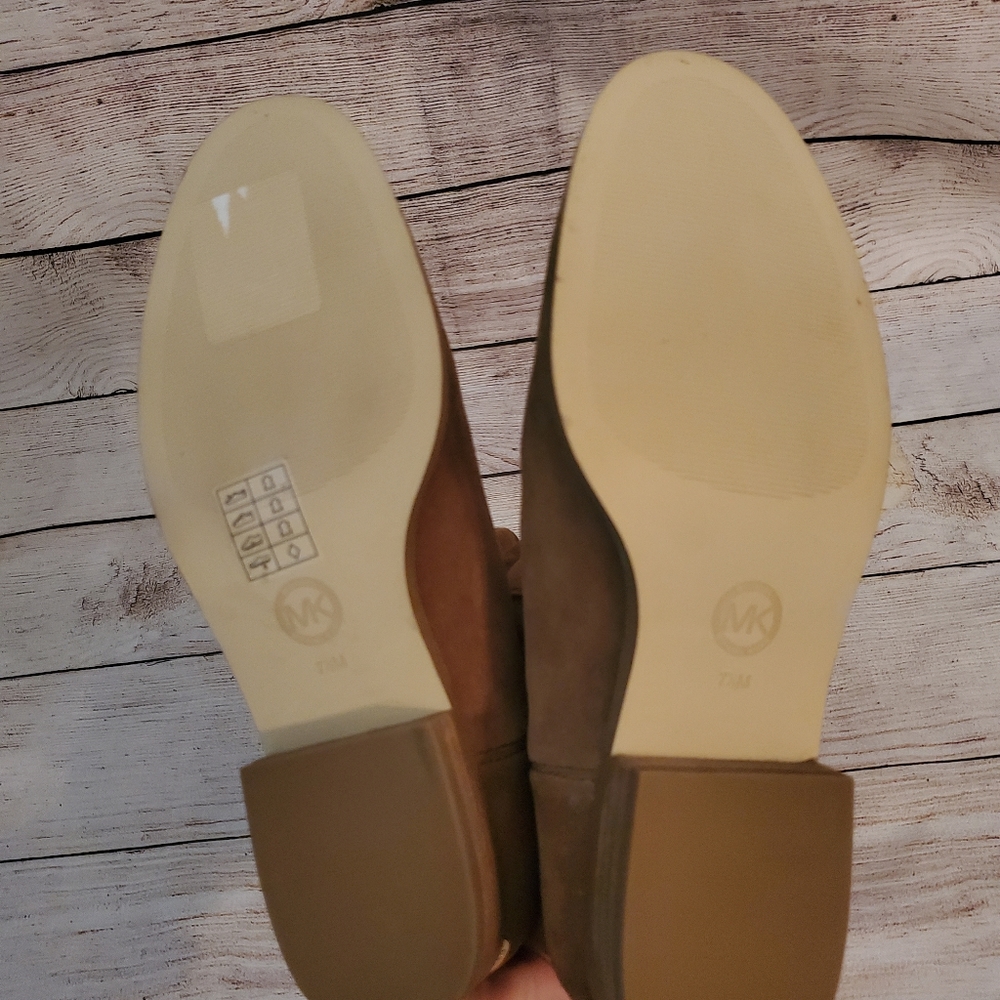 Michael Kors Rhea Dark Carmel Suede Mid Calf Fring - Picture 9 of 14